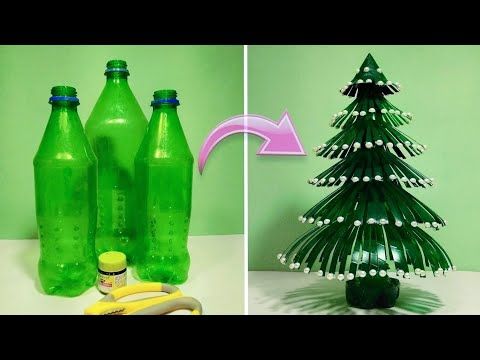 Cách làm cây thông Noel từ chai nhựa