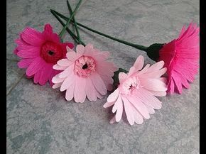 cách làm hoa tulip bằng giấy nhún