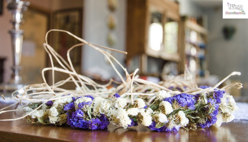 cách làm vòng hoa đội đầu handmade