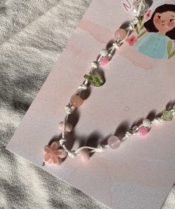 Dây chuyền hoa gốm thắt nút