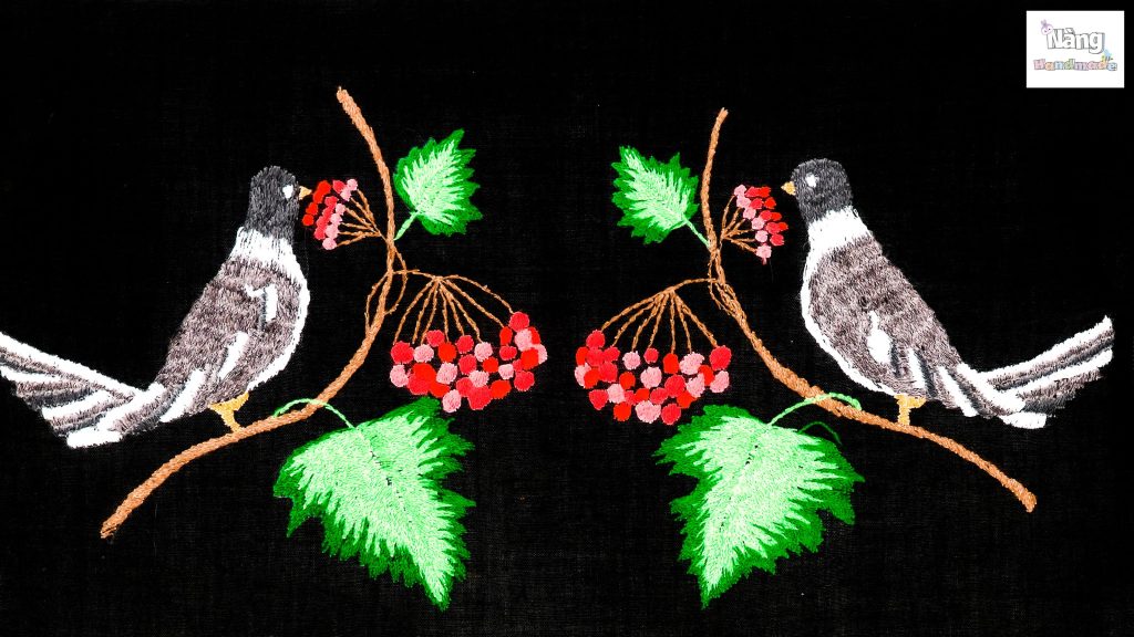 Cách thêu hình động vật trên tranh đơn giản nhấ