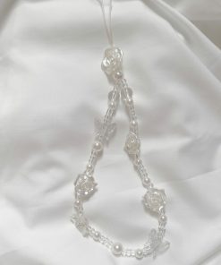 dây đeo điện thoại hoa hồng